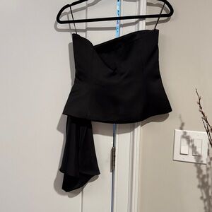 ZARA Elegant Black Asymmetrical Top NWT MEDIUM